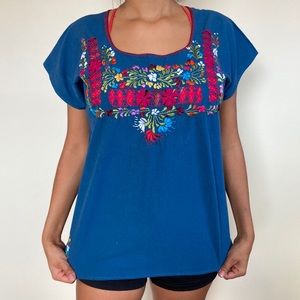 Mexican embroidered blouse